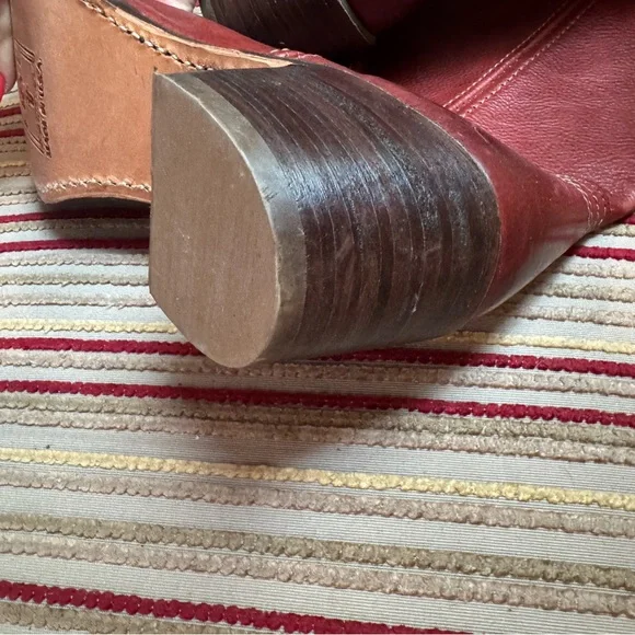 NEW with tags - VINTAGE Frye Burgundy Red Campus Leather Boots - Picture 8 of 16